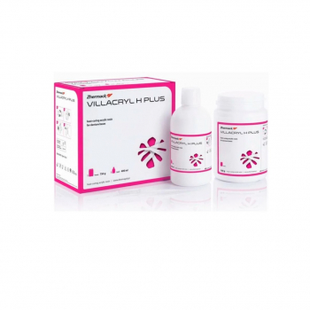 Зуботехнические материалы: Villacryl H Plus - базисная пластмасса, цвет V4 розовый с прожилками (750гр+400мл)